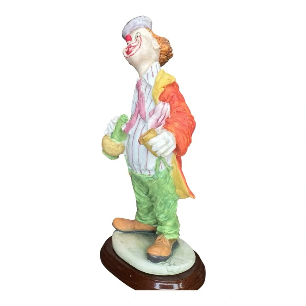 Colorful Clown Party Figurine Ceramic